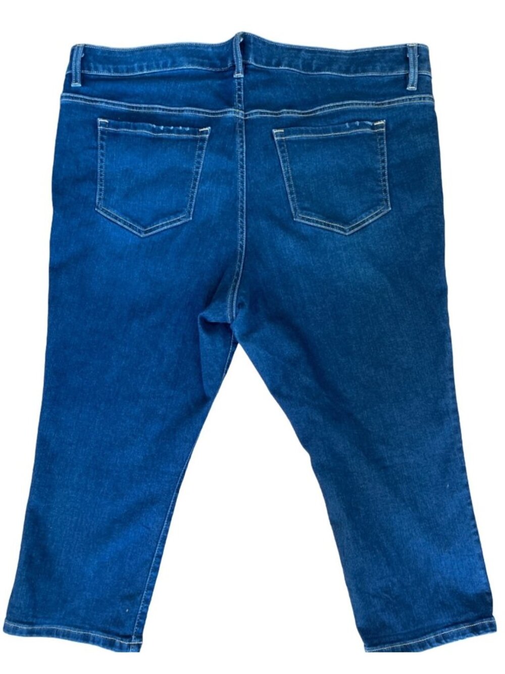 Lane Bryant Cropped Denim Jeans Women's 22 Dark Wash Blue Casual Stretch - Picture 5 of 6